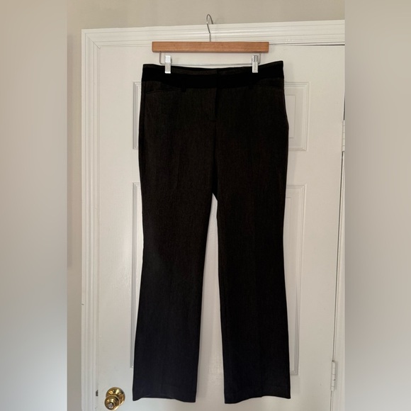 NWT Express Editor Barely Boot Charcoal Gray & Black Pants Size 10 - Picture 1 of 8